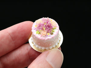 Vintage Cake (B) - Handmade Miniature Dollhouse Food