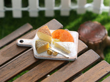 Load image into Gallery viewer, French Cheese and Grapes Board - Handmade Miniature Dollhouse Food