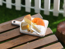 Load image into Gallery viewer, French Cheese and Grapes Board - Handmade Miniature Dollhouse Food