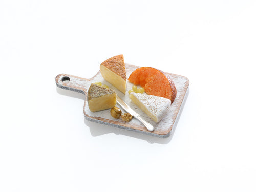 French Cheese and Grapes Board - Handmade Miniature Dollhouse Food
