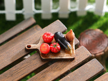 Load image into Gallery viewer, Ratatouille Ingredients on Board - Handmade Miniature Dollhouse Food