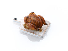 Load image into Gallery viewer, Roast Chicken on Cutting Board - Handmade Miniature Dollhouse Food