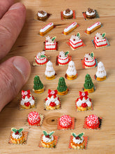 Load image into Gallery viewer, French Eclair with Holly Decoration for Christmas - Miniature Food