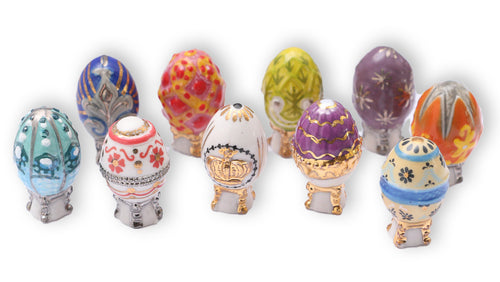 Fabergé Style Decorative Easter Egg Fèves - Series 3 - 12th Scale Dollhouse Miniature