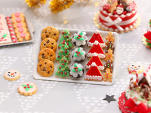 Load image into Gallery viewer, Christmas Cookies - Chocolate Chip, Christmas Trees, Puddings, Santa Hats, Gingerbread Men - Miniature Food