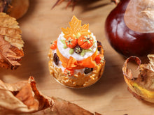 Load image into Gallery viewer, Two Tiered Cookie Leaf Cake for Autumn - 12th Scale Miniature Food