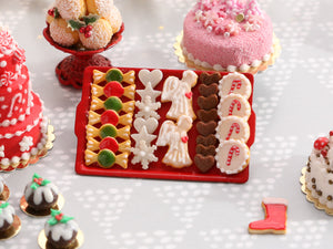 Christmas Cookies - Bonbons, Stars, Snowflakes, Angels, Gingerbread, Candy Cane - Miniature Food