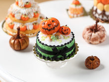 Load image into Gallery viewer, Miniature Jack O&#39;Lantern Halloween Cake - 12th Scale Dollhouse Food
