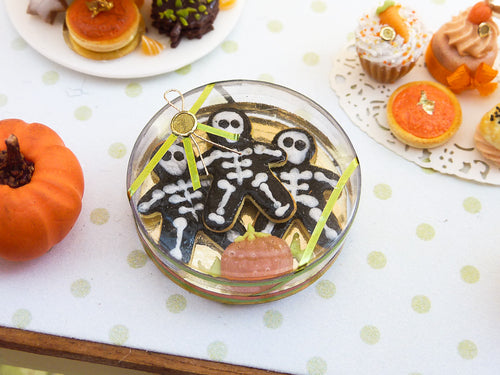 Skeleton Cookies for Halloween Fall / Autumn - 12th Scale Miniature Food