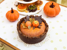 Load image into Gallery viewer, Chocolate and Orange Cheescake for Fall / Autumn - 12th Scale Miniature Food