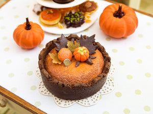 Chocolate and Orange Cheescake for Fall / Autumn - 12th Scale Miniature Food