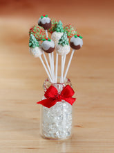 Load image into Gallery viewer, Christmas Cake Pops with Glass Presentation Jar - Set 1 - Miniature Food