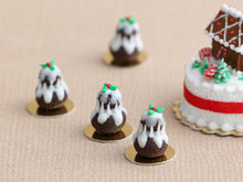Load image into Gallery viewer, Christmas Pudding Religieuse Pastry - Individual French Christmas Pastry - Miniature Food