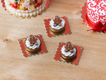 Load image into Gallery viewer, Gingerbread Man Tartlet - Individual French Christmas Pastry - Miniature Food