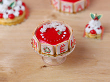Load image into Gallery viewer, Christmas Cake - NOËL Letter Cookies - A - 12th Scale Miniature Food