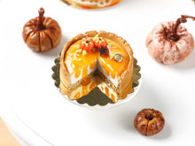 Load image into Gallery viewer, Pumpkin Cheesecake for Autumn - Miniature Food in 12th Scale for Dollhouse