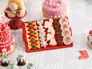 Christmas Cookies - Bonbons, Stars, Snowflakes, Angels, Gingerbread, Candy Cane - Miniature Food