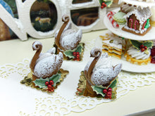 Load image into Gallery viewer, Gingerbread Swan - Individual Christmas Pastry - 12th Scale Miniature Food