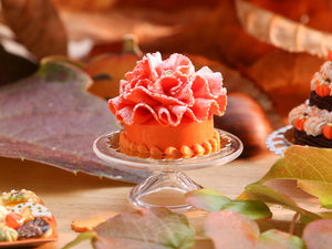 Feuille d'automne French Ruffle Cake - Orange Version for Autumn - Miniature Food