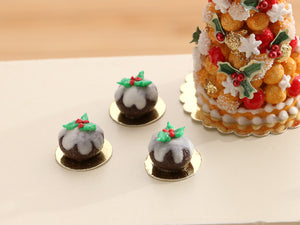 Baby Christmas Pudding - Individual Pastry - 12th Scale Miniature Food