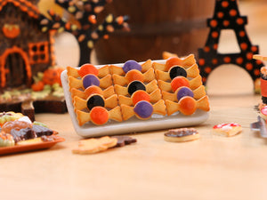 Halloween Candy Cookies on Porcelain Tray - 12th Scale Miniature Food