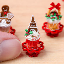 Load image into Gallery viewer, Showstopper Christmas Cupcake Eiffel Tower A - 12th Scale Miniature Food