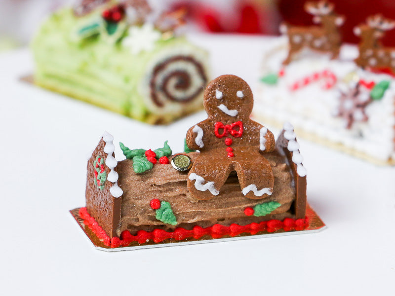 Gingerbread Yule Log - Delicious Little Bites