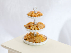 French Butter Cookies on Stand - Paris, Bonne Maman - Handmade Miniature Food