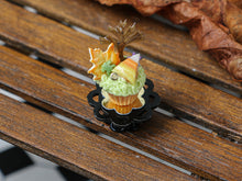 Load image into Gallery viewer, Autumn Showstopper Cupcake - Caramel Tree, Autumn Leaf Cookie, Candy Corn, Frog (L)