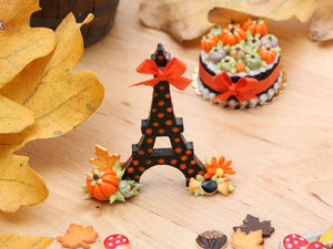 Eiffel Tower Sign/Decoration for Halloween/Autumn - 12th Scale Miniature Food