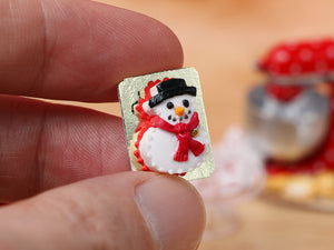 Snowman Christmas Cake - 12th Scale Miniature Food