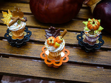 Load image into Gallery viewer, Autumn Showstopper Cupcake - Chocolate Leaf, Pumpkins, Candy Corn