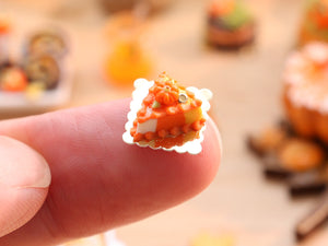 Individual Autumn/Halloween "Candy Corn" Cake for One - Miniature Food in 12th scale for dollhouses