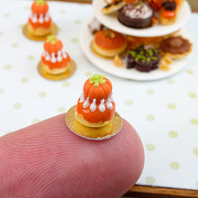 Load image into Gallery viewer, Pumpkin Religieuse Miniature French Pastry - 12th Scale French Miniature Food