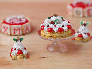 Christmas St Honoré French Pastry - 12th Scale Miniature Food