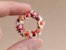 Load image into Gallery viewer, Decorative Christmas Red Door Wreath with Cookies and Candies - Miniature Decoration