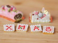 Load image into Gallery viewer, XMAS Cookies, Handpiped - Large 12th Scale - Suitable for Blythe, Barbie, Pullip, American Girl Doll (AGD), Playscale, 1/6