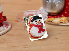 Load image into Gallery viewer, Snowman Christmas Cake - 12th Scale Miniature Food