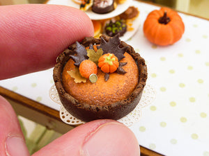 Chocolate and Orange Cheescake for Fall / Autumn - 12th Scale Miniature Food