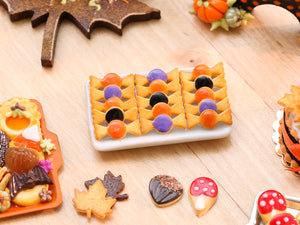 Halloween Candy Cookies on Porcelain Tray - 12th Scale Miniature Food