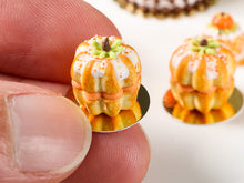 Load image into Gallery viewer, Pumpkin Sandwich Pound Cake with Pumpkin Cream Filling - All Fixed to Board - Tiny Miniature Food
