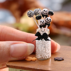 Miniature Halloween Cake Pops including Jack Skellington style - Miniature Food