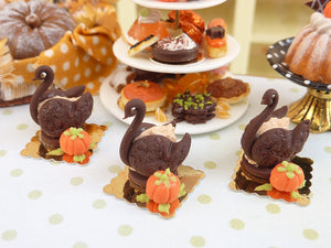 French Pastry Swan for Autumn - 12th Scale French Miniature Food