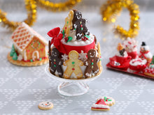 Load image into Gallery viewer, Gingerbread Carousel Christmas Celebration Cake Centerpiece - Miniature Food