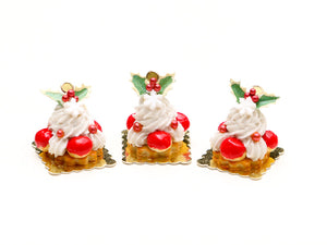 Christmas St Honore - Miniature French Pastry in 12th Scale