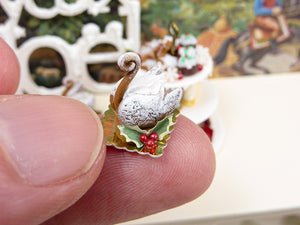 Gingerbread Swan - Individual Christmas Pastry - 12th Scale Miniature Food