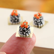 Load image into Gallery viewer, Bone and Pumpkin Genoise Cake Individual Pastry for Autumn Halloween - Miniature Food