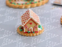 Load image into Gallery viewer, Christmas Cookie House with Hand-piped Details - Miniature Food