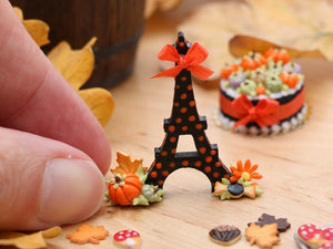 Eiffel Tower Sign/Decoration for Halloween/Autumn - 12th Scale Miniature Food