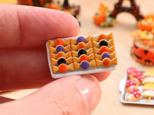Load image into Gallery viewer, Halloween Candy Cookies on Porcelain Tray - 12th Scale Miniature Food